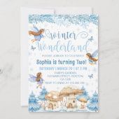 Magical Fairy Winter Wonderland Birthday 招待状 (正面)