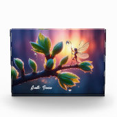 Magical fairy with dewdrop lantern on the branch フォトブロック (正面)