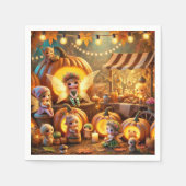 Magical Fall Fairy Pumpkin Patch Découpage Napkins スタンダードカクテルナプキン (正面)