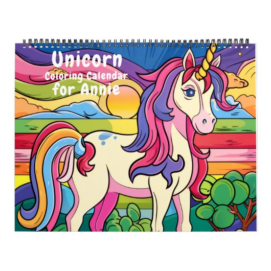 Magical Fantasy Unicorn Coloring Calendar カレンダー (カバー)