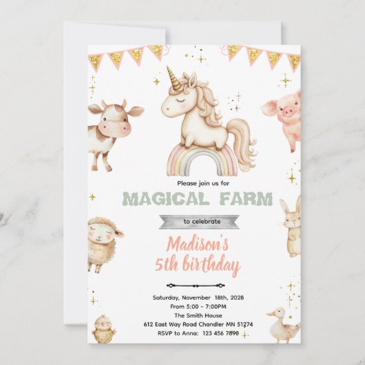 Magical Farm party Invitation 招待状 (正面)