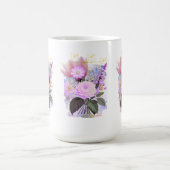 Magical Floral Bouquet in Golden Frame コーヒーマグカップ (中央)