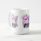 Magical Floral Bouquet in Golden Frame コーヒーマグカップ (正面左)