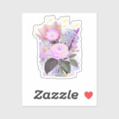 Magical Floral Bouquet in Golden Frame シール (シート)