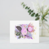 Magical Floral Bouquet in Golden Frame ポストカード (スタンド正面)