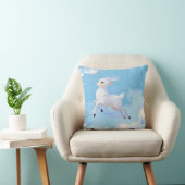 Magical Flying Deer Pillow - Dreamy Pastel Design クッション (椅子)