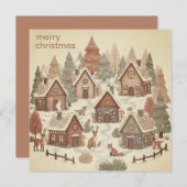 Magical Forest Boho Christmas シーズンカード (正面/裏面)
