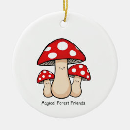 Magical Forest Friends – Cute Illustration セラミックオーナメント
