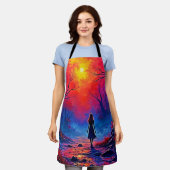 Magical Forest Girl's Solitude Design エプロン (着用した状態)