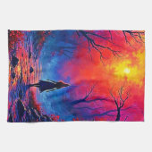 Magical Forest Girl's Solitude Design キッチンタオル (横)