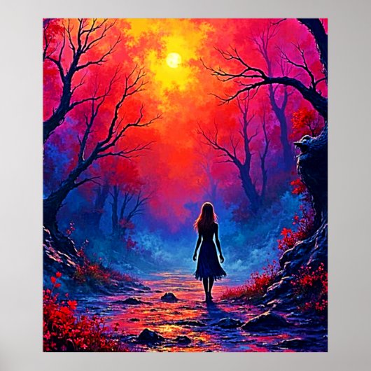 Magical Forest Girl's Solitude Design ポスター (正面)