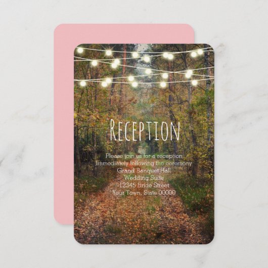 Magical Forest Path Wedding Reception Details 招待状 (正面/裏面)