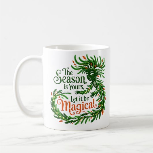 Magical Forest Queen Cozy Christmas Drinkware gift コーヒーマグカップ (左)
