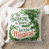 Magical Forest Queen Winter Spirit Christmas クッション (ブランケット)
