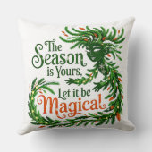 Magical Forest Queen Winter Spirit Christmas クッション (裏面)