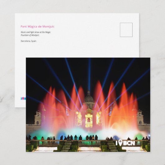 Magical fountain, Barcelona, Spain ポストカード (正面/裏面)