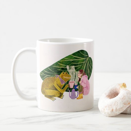 Magical Frog & Girl Coffee Mug – Cozy Kind_Ones コーヒーマグカップ (ドーナツ)