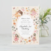 Magical Garden Floral Fairy Birthday Party 招待状 (スタンド正面)