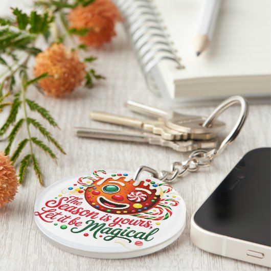 Magical Gingerbread Man Keychain: Cute Christmas  キーホルダー (正面右)