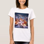 Magical Gingerbread Village at Night  Tシャツ (正面)