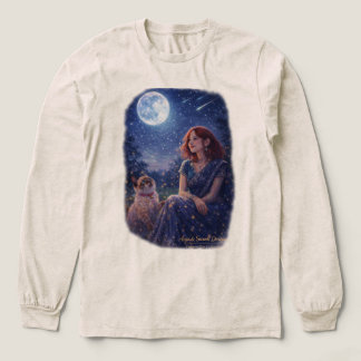 Magical Girl and Kitten - Starry Night Dream Cat トライブレンドTシャツ