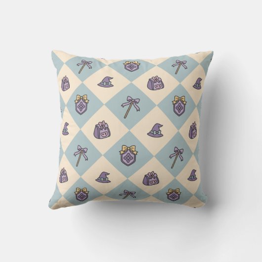 Magical Girl Blue Checkered クッション (裏面)