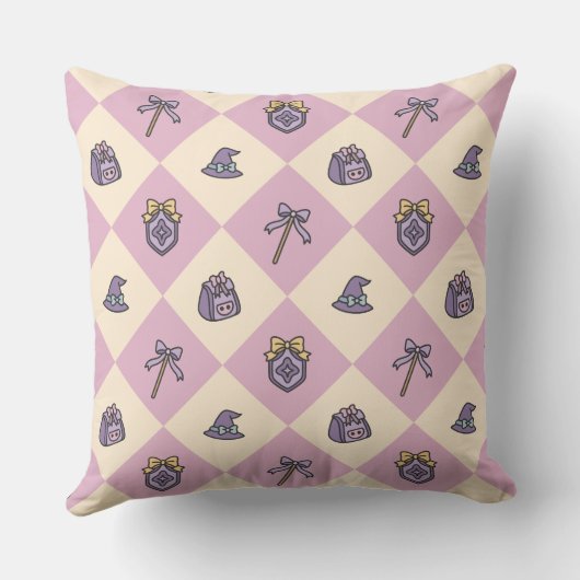Magical Girl Pink Checkered クッション (裏面)