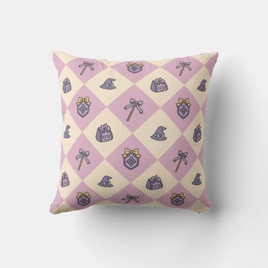 Magical Girl Pink Checkered クッション (裏面)