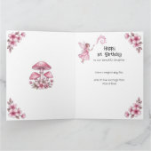 Magical Girl's Pink Fairy 1st Birthday カード (内部)