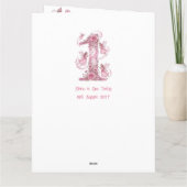 Magical Girl's Pink Fairy 1st Birthday カード (裏面)