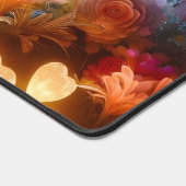 Magical Glowing Flowers Heart Garden  デスクマット (コーナー)
