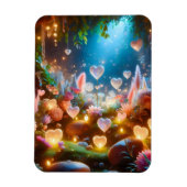 Magical Glowing Flowers Heart Garden  マグネット (縦)