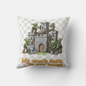 Magical gnome castle fantasy design クッション (裏面)