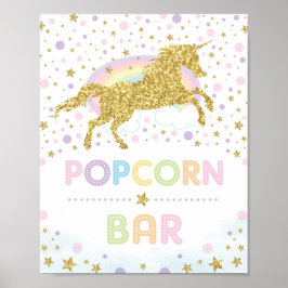 Magical Gold Unicorn / Popcorn Bar / Rainbow Stars ポスター
