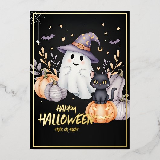 Magical Halloween Party 箔招待状 (正面)