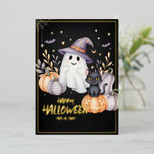 Magical Halloween Party 箔招待状 (立ち正面)