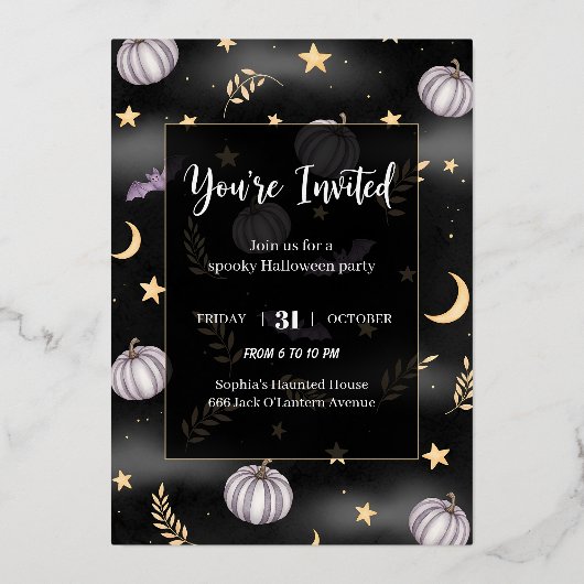 Magical Halloween Party 箔招待状 (裏面)
