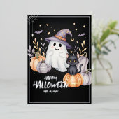 Magical Halloween Party 箔招待状 (立ち正面)