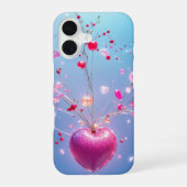 Magical Heart - Sparkling Love Tree Phone Case iPhone 16ケース (裏面)