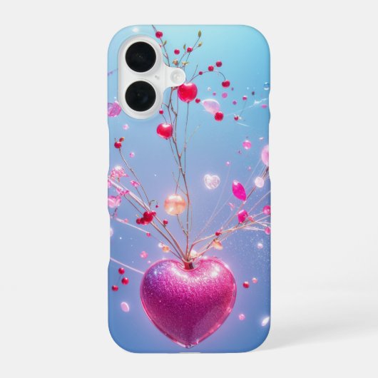 Magical Heart - Sparkling Love Tree Phone Case iPhone 16ケース (裏面)