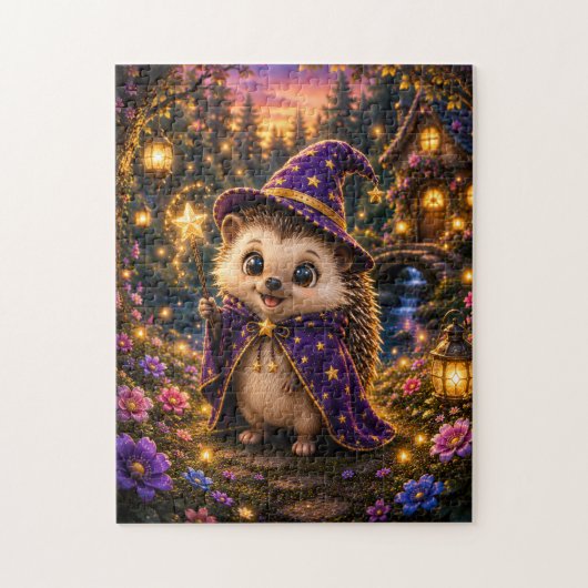 Magical Hedgehog Wizard Jigsaw Puzzle ジグソーパズル (縦)