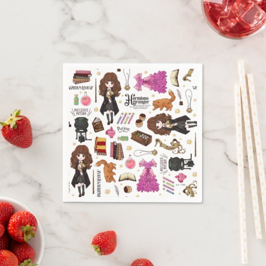 Magical Hermione Granger Watercolor スタンダードカクテルナプキン (インサイチュ)