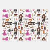 Magical Hermione Granger Watercolor ラッピングペーパーシート (正面2)