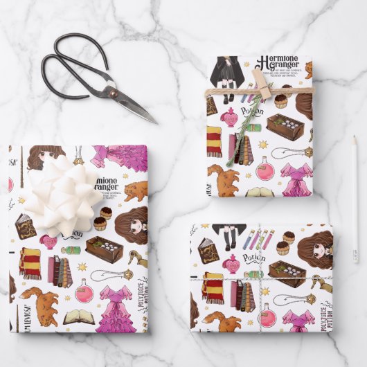 Magical Hermione Granger Watercolor ラッピングペーパーシート (正面)