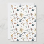 Magical Hogwarts Owl First PhotoPop Birthday  招待状 (裏面)