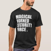 Magical Horned Security Force Funny Halloween Tシャツ (正面)