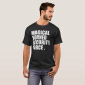 Magical Horned Security Force Funny Halloween Tシャツ (正面フル)