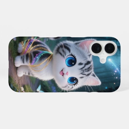 Magical Kawaii Cat Phone Case  iPhone 16ケース (裏面横)
