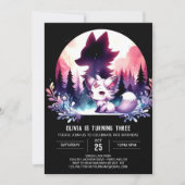 Magical Kids Wolf Birthday 招待状 (正面)