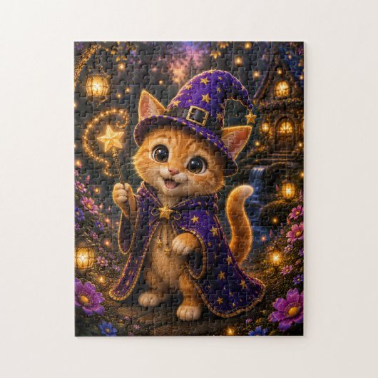 Magical Kitten Wizard Jigsaw Puzzle ジグソーパズル (縦)